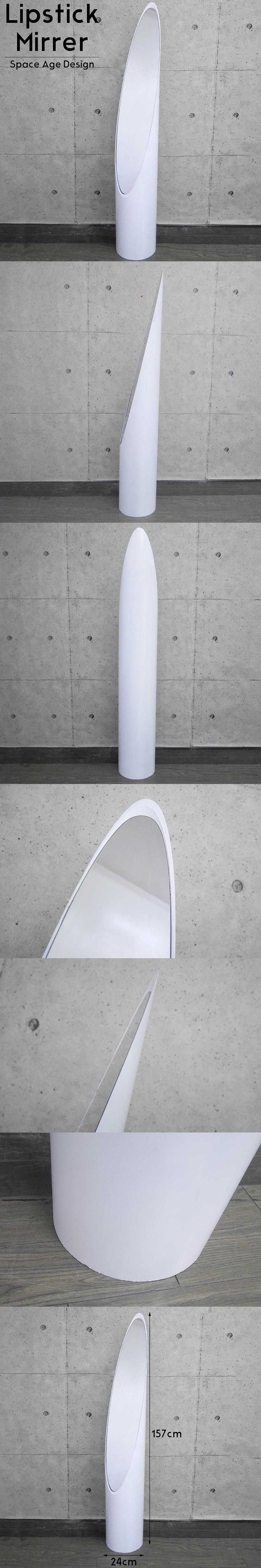 【まるで口紅！】リップスティックミラー スタンドミラー イタリアモダン 鏡 まるで口紅！】リップスティックミラー スタンドミラー イタリアモダン